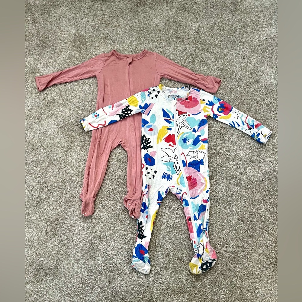 Baby Girl/Toddler Jimonda Lightweight Bamboo Baby Pajamas, One-Piece Footies